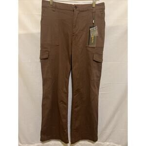 WULFUL Cargo Pants for Women High Rise Casual Size 12 Brown NWT